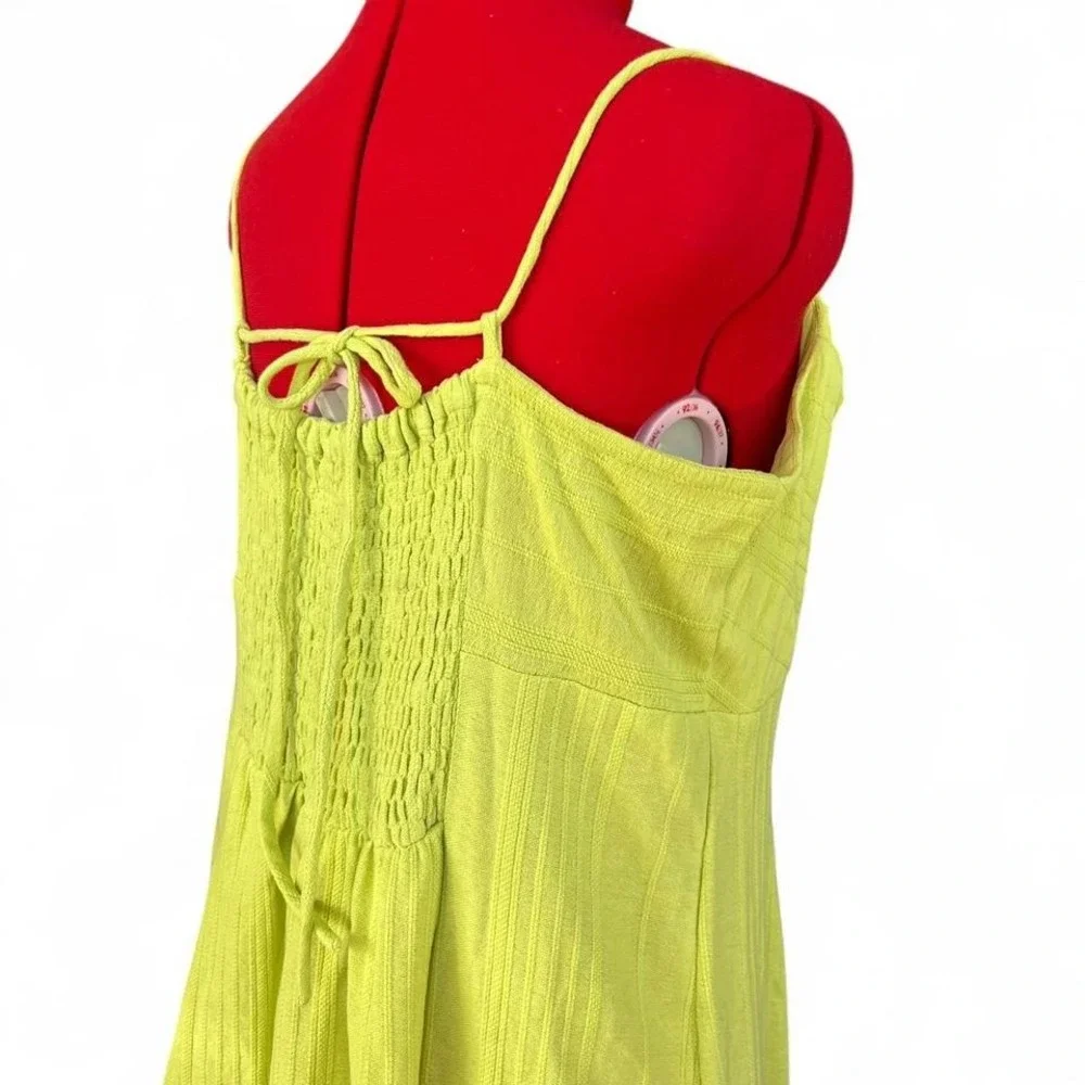 Free People free-est Hard To Let Go Midi Dress in Green Eel XL Fairycore Beach